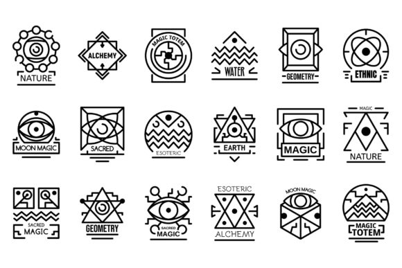 Download Geometric Alchemy Icons Set - Geometric Collection