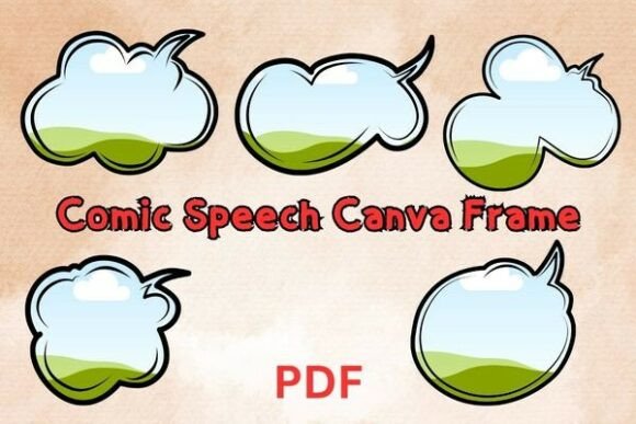 Download Comic Speech Bubble Canva Frame Bundle - Speech Collection