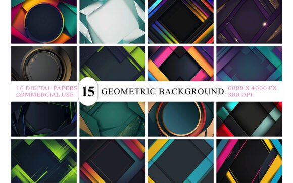 Download Colorful Geometric Abstract Background - Geometric Collection